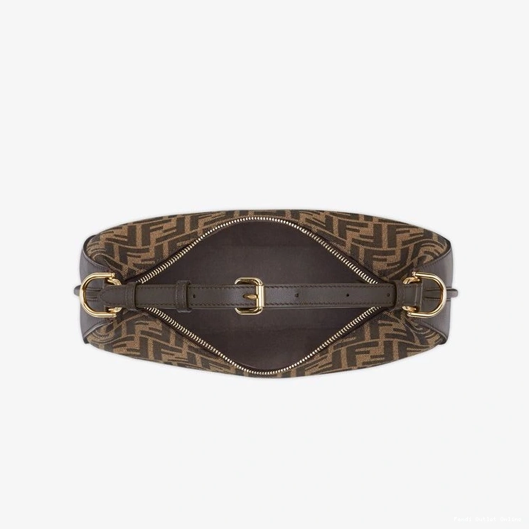 Affordable Fabric In Bag Brown Small Fendi Fendigraphy Motif Hobo FF 0726